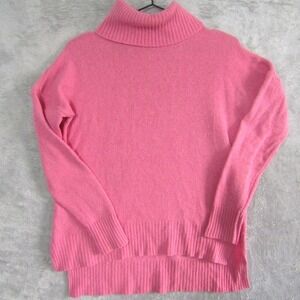 Benedetta B Pink Merino Wool Cashmere Blend Turtleneck Sweater‎ Womens Medium